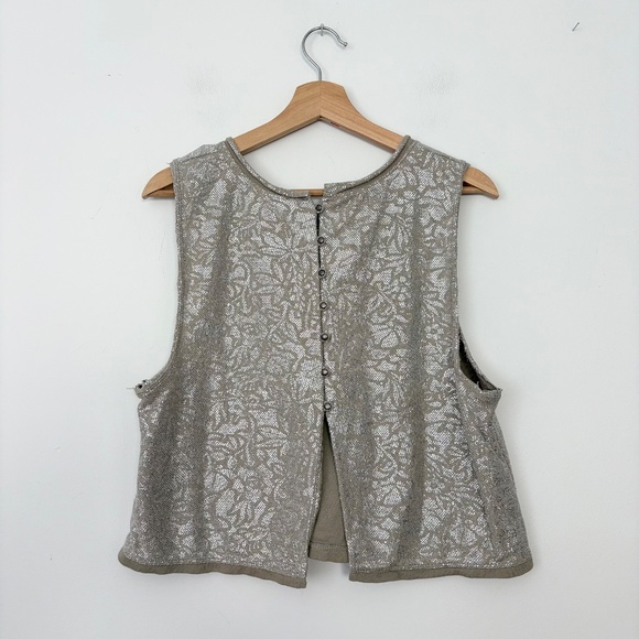 Free people metallic crop knit top - Picture 3 of 5